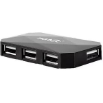 Natec USB keskseade NHU-0647, 4xUSB 2.0, 0,6m, 480Mbit/s, must, kompaktne, kaasaskantav