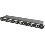 Lanberg Patch Paneel 24 Pesa 1U PPS6-1024-B, RAL 9004, 24, 19 '', 1U, CAT 6, RJ-45