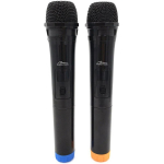 Media-Tech Juhtmevabad karaoke mikrofonid MT395, 2 mikrofonid, 136g, 20m, must v&auml;rv, USB vastuv&otilde;tja