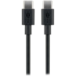 Goobay USB-C laadimis- ja s&uuml;nkroonimiskaabel 66316, 0.5 m, 3 A, must, s&uuml;nkroonimine ja laadimine