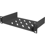 Digitus Rack riiul DN-10-TRAY-1-B, 14.7cm, 21cm, perforatsiooniga, 1U, RAL 9005, teras