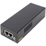 Digitus PoE injektor DN-95109, 85 W, 1 x RJ-45, AC 100-240 V, 56 V, must
