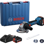 Bosch GWS 18V-8 06019N9020, 18V, 2x4.0Ah, 125mm, 11000 p/min, harjadeta, M14, Li-ion