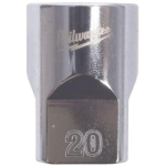 Milwaukee 4932498830, 1/2" 12-tahuline pesa, 20 mm, sisemine ruut, kroomitud