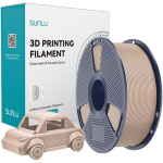 Sunlu PETG Filament beež, 1.27 g/cm&sup3;, 5.3 g/10 min, 2.7 kJ/m, 2226 MPa, 53 MPa, 77 MPa, 17.3%, 195 &deg;C, 68 &deg;C