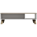 Cama Meble LOTTA LAW 110 kohvilaud, 1100x600x350mm, valge/sonoma tamm, riiul, 4 jalga
