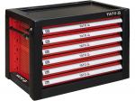 Yato YT-09155 t&ouml;&ouml;riistakapp, 6 sahtlit, 690x465x535mm, 25kg, teras, ABS pind, keskne lukk, 2 v&otilde;tit