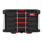 PACKOUT&trade; INSTRUMENTU KASTE AR 4 ATVILKTNĒM, PACKOUT 4 DRAWER TOOL BOX, 4932493189 MILWAUKEE