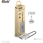 Club3D I/O adapter CSV-1586 Thunderbolt 3 2 DisplayPort 4K60Hz, 2 DisplayPort, 1 Thunderbolt, H&otilde;be