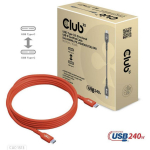 Club3D USB-C kuni USB-C kaabel CAC-1513 3m, Andmed 480Mb, PD 240W, EPR, kahepoolsed