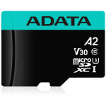 Adata m&auml;lukaart microSDXC AUSDX128GUI3V30SA2-RA1 128 GB, lugemise kiirus 100 MB/s, kirjutamise kiirus 80 MB/s, UHS-I, UHS-3, V30