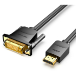 Vention Video kaabel HDMI DVI 1.5m ABFBG, HDMI A isane, DVI-D isane, 1080p, 1920x1200, 31 AWG, must