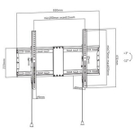 Gembird seinakinnitus WM-80T-01 toetab 37-80 tolliseid telerit, VESA 200x200-600x400 mm, 70 kg, 15&deg; kallutus
