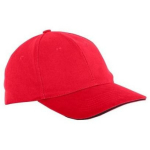 Lahti Pro Beisbolim&uuml;ts 5044143, punane, 100% puuvill, 290 g/m&sup2;, ventilatsiooniavad, tugevdatud otsmik, k&otilde;verdatud visiit