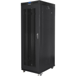 Lanberg Rack kapp 19" vabalt seisv 42U/800x1000, FF01-8042-23BL, RAL 9004, 100cm, 80cm, 209.75cm, 4 jahutusventilaatorit