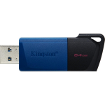 Kingston | USB 3.2 Flash Drive | DataTraveler Exodia M | 64 GB | USB Type-A | Black/Blue