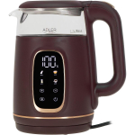 Adler Elektriline veekeetja AD 1305bu, 2200 W, 1.7 L, Plastmass, 360&deg; p&ouml;&ouml;ratav alus, Burgundia