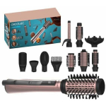 Cecotec Juuksekuivati CeramicCare 10in1 AirBrush A01_EU01_116277, 1200 W, 3 kuumuse taset, ioonide konditsioneerimine, must/roosa