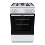 Gorenje Kokk GG5A10WFFM, 70L, 4 p&otilde;letit, valge, 50cm, gaasiahi, grillimine