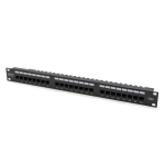 Digitus patch paneel 19'' 24x RJ45, DN-91624U-EC, 1U, cat.6, must, kaabli juhik