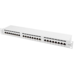 Lanberg Patch Paneel 24 Porti 1U PPS6-1024-S, RAL 7035, 24, 19 '', 1U, CAT 6, RJ-45