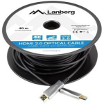 Lanberg HDMI kaabel, CA-HDMI-20FB-0400-BK, 40m, 18 Gbit/s, 4K, 3D, ARC, HDR