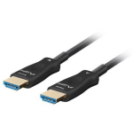 Lanberg HDMI kaabel M/M v2.1 CA-HDMI-30FB-0500-BK, 50m, 8K, 19 PIN, 48 Gbps, AOC, ARC, Dolby Vision, HDR10+