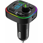 Manta FM modulaator TFM102 STREAM, QC3.0 USB, USB-C PD 20W, Bluetooth 5.0, MicroSD pesa, 7 taustavalguse t&uuml;&uuml;pi