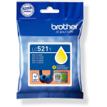 Brother Tindi Kassett LC521Y, Kuni 500 lehte, kollane, originaal, 1 pakend