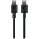 Goobay USB-C laadimis- ja s&uuml;nkroonimiskaabel, 66318, 1 m, 3 A, must, 24 pin USB-C - isane