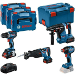 Bosch juhtmeta t&ouml;&ouml;riistade komplekt 0615990N37, 18V, 3 akut, L-BOXX, 4.0Ah, 5.5Ah, 90Nm, 3400min-1