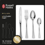 Russell Hobbs Lauan&otilde;ude komplekt RH02229EU7, 16 tk, Roostevaba teras, Must, H&otilde;be, Mitte kleepuv