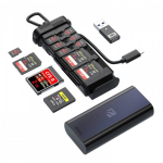 Freewell FW-CR02-PRO kaardilugeja, CF A/B, SD, TF, 2xNano SIM, 10 Gbps, USB-C, alumiiniumisulam