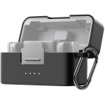 Puluz PU744B kaitsekarp DJI Mic Mini, must, silikoonist, p&otilde;rutuskindel, karabiiniga