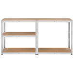 Rebel RB-1250 Metal Storage Rack Cabinet Shelves 175kg x5 180x90x40cm Galvanized Folding MDF