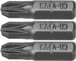 SCREWDRIVER BITS 1/4 25MM PZ3 3 PCS 65472 STHOR