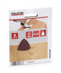 Kolmnurkne liivapaber 50x37mm, KREATOR, KRT280007, Abrasiivsus (P): 120, 6 tk