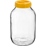 Twist-off klaaspurk 4 L plastkaanega &Oslash;100 ja k&auml;epidemega BROWIN 133410