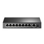 TP-Link TL-SF1009P v&otilde;rgul&uuml;liti 9&times; 10/100 Mbps 8&times; PoE+ 65 W lauamudel must