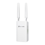 Omada 4G+ Cat6 AX3000 Wi-Fi 6 v&auml;li/sisese v&auml;rav, TP-Link, ER703WP-4G-Outdoor, 300 Mbps, 2402 Mbps (5 GHz), 574 Mbps (2.4 GHz), 3 Gigabit WAN/LAN porti, 1 Nano SIM kaardi pesa, IP55 veekindel