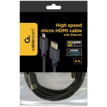 Gembird HDMI kaabel 4.5m CC-HDMID-15, HDMI Type A, HDMI Type D, kuldkontaktid, must