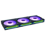 Lian Li UNI FAN SL-INF WIRELESS 120, 120 mm, 0.2-2200 RPM, 2.2 mmH2O, FDB, 58 RGB LED, 12 V, Must