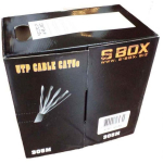 Sbox UTP-305, UTP kaabel, UTP-305, 305m, 24AWG, hall, kullatud pistikud