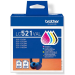 Brother Tindi Kassett LC521VAL, 4-pak, kuni 500 lehte, must, kollane, ts&uuml;aan, magenta