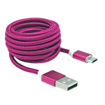 Sbox USB kaabel USB-10315P, 1,5 m, 2.0, USB A, Micro-USB B, meessoost, sirge, 480 Mbit/s, roosa