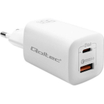 Qoltec 50765 laadija, Type C, 65W, 5-20V, 2.25A/3.25A, 220-240V, 50-60Hz, valge, kiirlaadimine, siseruumidesse