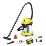Akutoitega m&auml;rg- ja kuivtolmuimeja WD 3-18 S Battery KARCHER 1.628-576.0 18V 17L
