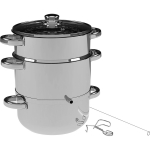 5 L Stainless steel steam juicer with setam cooker BROWIN 800505