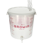 Fermentatsioonimahuti 30L koos kraaniga ja 3 torudega BROWIN 340460, pol&uuml;prop&uuml;leen BPA-vaba