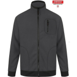 Fliisjakke, PESSO, FMPN-L, tumehall, L, 100% pol&uuml;esterfliis, 300 g/m&sup2;